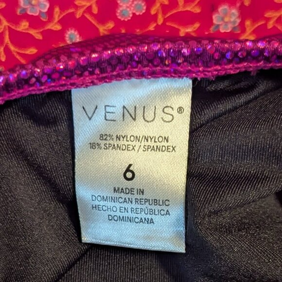 NWT Venus Bikini Swimsuit String Triangle Metallic Shimmer Iridescent Magenta - Picture 8 of 10